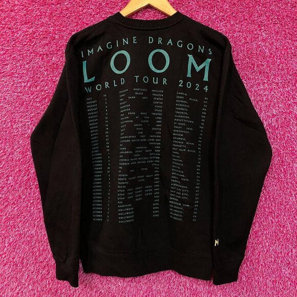 Imagine Dragons Loom World Tour 2024 Crewneck Sweatshirt Small - Picture 4 of 5